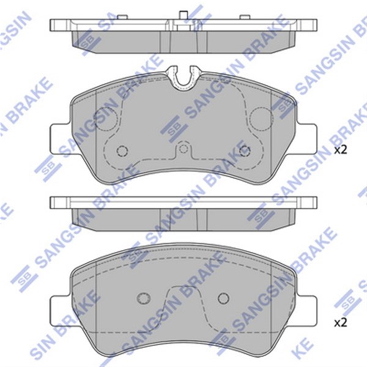 YEDEK PARÇAARKA BALATA FORD TOURNEO CUSTOM-TRANSIT CUSTOM 2.2 TDCI 12 SANGSIN SP1884SANGSINSANGSIN SP1884