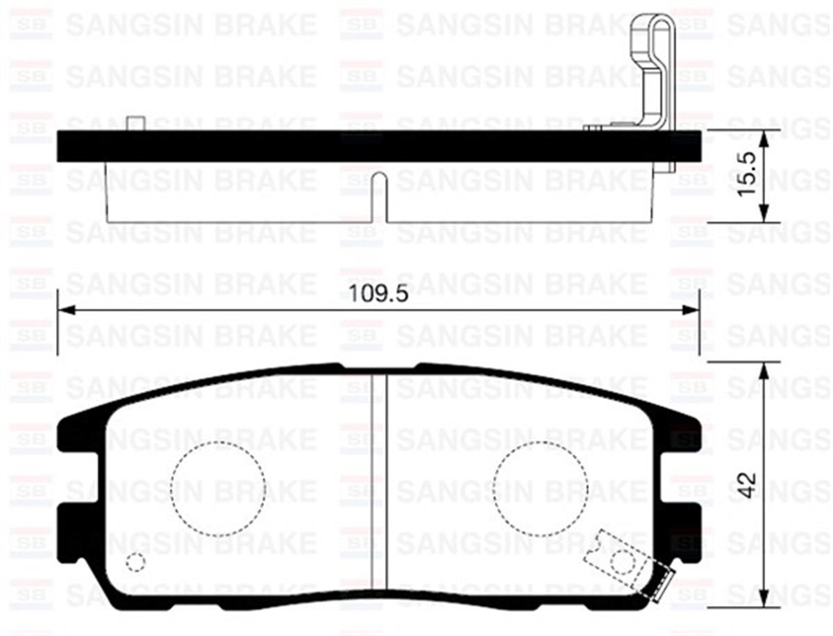 YEDEK PARÇAARKA BALATA FRONTERA 2-02 MONTEREY 92-99 ISUZU TROPPER 91-00 GDB1187 SANGSIN SP2089SANGSINSANGSIN SP2089