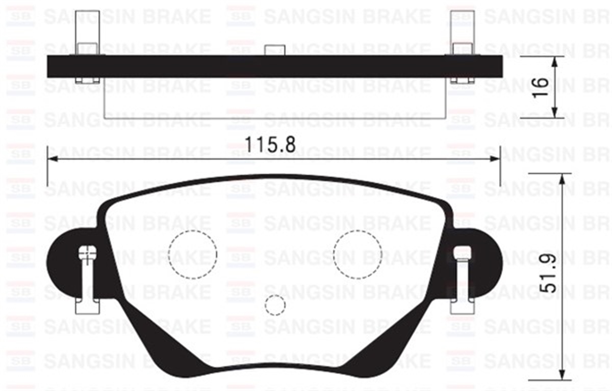 YEDEK PARÇAARKA BALATA KANGOO 01 MONDEO 00-07 JAGUAR X-TYPE 01-09 GDB1525-GDB1435 SANGSIN SP2031SANGSINSANGSIN SP2031