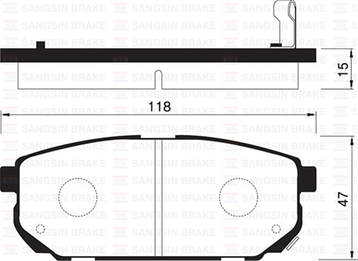 YEDEK PARÇAARKA BALATA KIA SORENTO 2.5 CRDI-3.5 V6-2.4 02 GDB3344 SANGSIN SP1154SANGSINSANGSIN SP1154