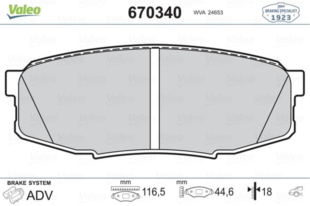 YEDEK PARÇAARKA BALATA LEXUS LX570 07 VALEO 670340VALEOVALEO 670340