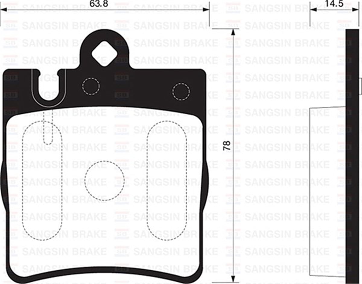 YEDEK PARÇAARKA BALATA MERCEDES W203 02-07 S203 02-07 CL203 01-6.11 C209 02-09 R171 04-11 GDB1421 SANGSIN SP1089ASANGSINSANGSIN SP1089A