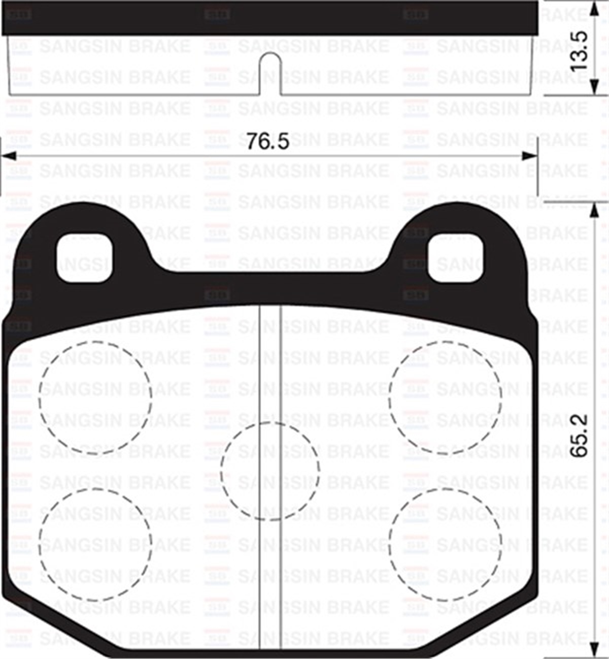YEDEK PARÇAARKA BALATA OPEL ASCONA-MANTA B-KADET C-REKORD D-E 81 GDB611 SANGSIN SP2121SANGSINSANGSIN SP2121