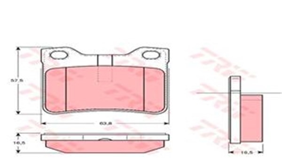 YEDEK PARÇAARKA BALATA P406 1.6-1.8-2.0-2.1 TDİ 95-04 607 00 TRW GDB1276TRWTRW GDB1276