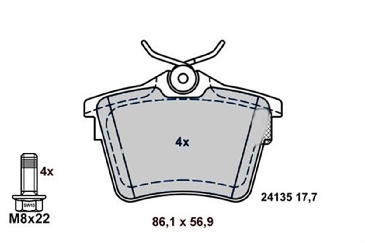 YEDEK PARÇAARKA BALATA P407 1.6 HDI 1.8-2.0 04 607 00 C5 08 MARELLI 323700010500MARELLIMARELLI 323700010500