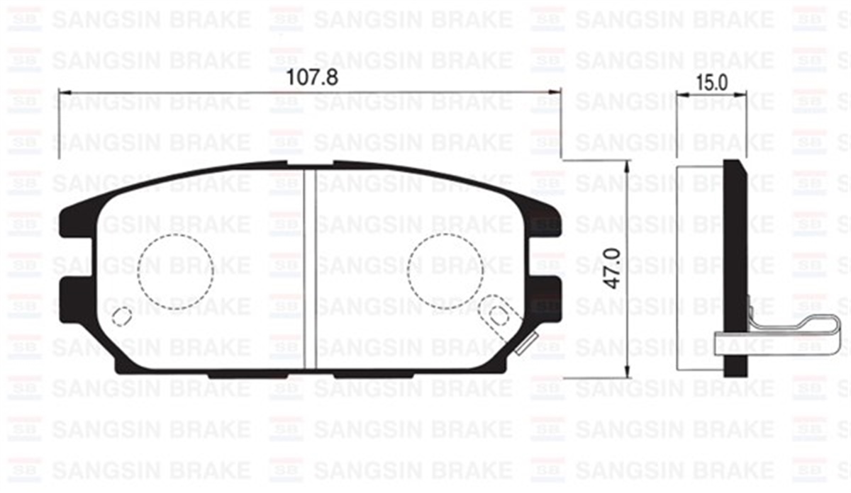 YEDEK PARÇAARKA BALATA PAJERO 2.4 1991-94 -2.5 TDI 1991-99 -2.8D 94-99 FISLI GDB1127 SANGSIN SP1069SANGSINSANGSIN SP1069