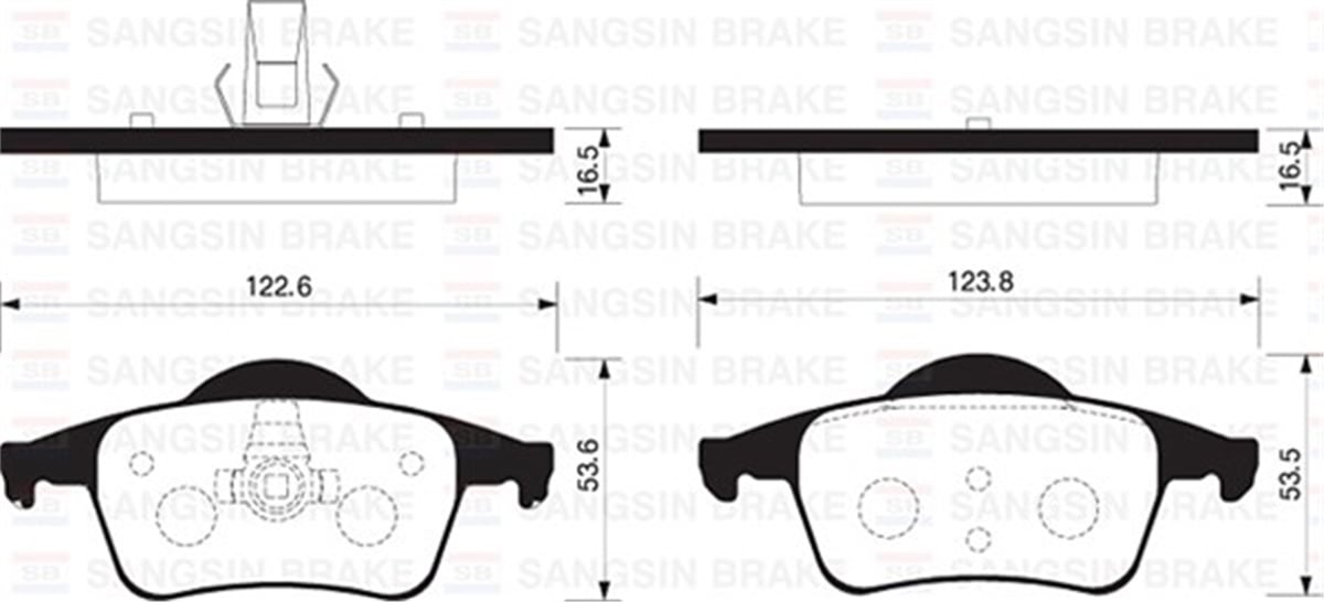 YEDEK PARÇAARKA BALATA VOLVO S60 00-10 S80 98-06 V70 97-07 XC70 00-07 S70 97-00 GDB138 SANGSIN SP2123WSANGSINSANGSIN SP2123W