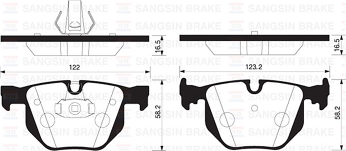 YEDEK PARÇAARKA BALATASI BMW E65 E66 E67 730İ Lİ 03 735İ Lİ 01 730D 02 740İ Lİ 05 GDB1499 SANGSIN SP2165SANGSINSANGSIN SP2165