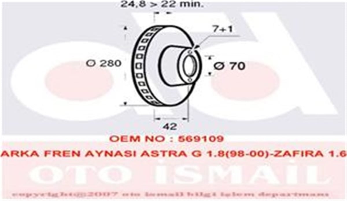 YEDEK PARÇAARKA FREN AYNASI ASTRA G-H MERIVA B 03 ZAFIRA 99 2.0 Dİ-2.0 16V-2.2DTI-1.8 16V 263.4X10X5DL VALEO 186593VALEOVALEO 186593