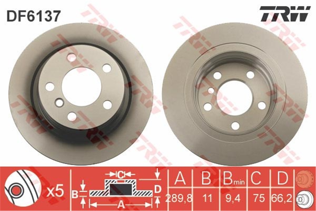 YEDEK PARÇAARKA FREN AYNASI BMW 1 F20-F21 114İ-114D-116İ-116D-118İ-118D-120İ 10 2 COUPE F22 218İ-218D TRW DF6137TRWTRW DF6137