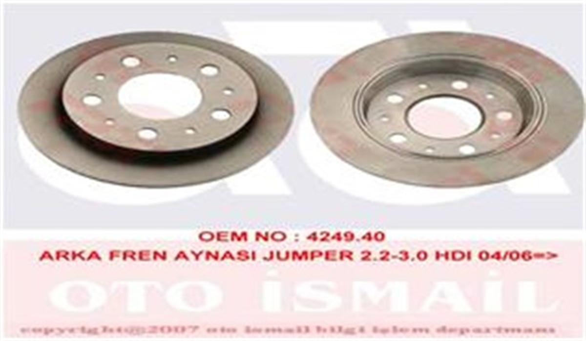 YEDEK PARÇAARKA FREN AYNASI DUCATO 06 BOXER 06 JUMPER06 2.2HDI-3.0HDI 280X16X5DL TRW DF4752TRWTRW DF4752