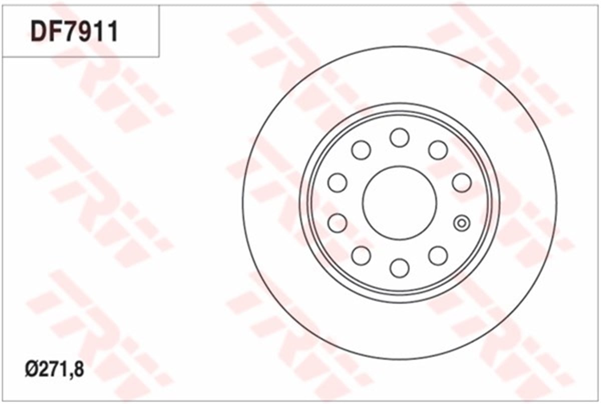 YEDEK PARÇAARKA FREN AYNASI JETTA III-GOLF VI-CADDY 10 SCIROCCO 08 A1 01 A3 04 ALTEA 06 OCTAVIA 04 272X9.7X9DL TRW DF7911TRWTRW DF7911