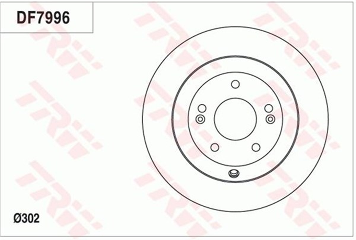 YEDEK PARÇAARKA FREN AYNASI SANTAFE 09-12 SORENTO 12 302X11X5 TRW DF7996TRWTRW DF7996