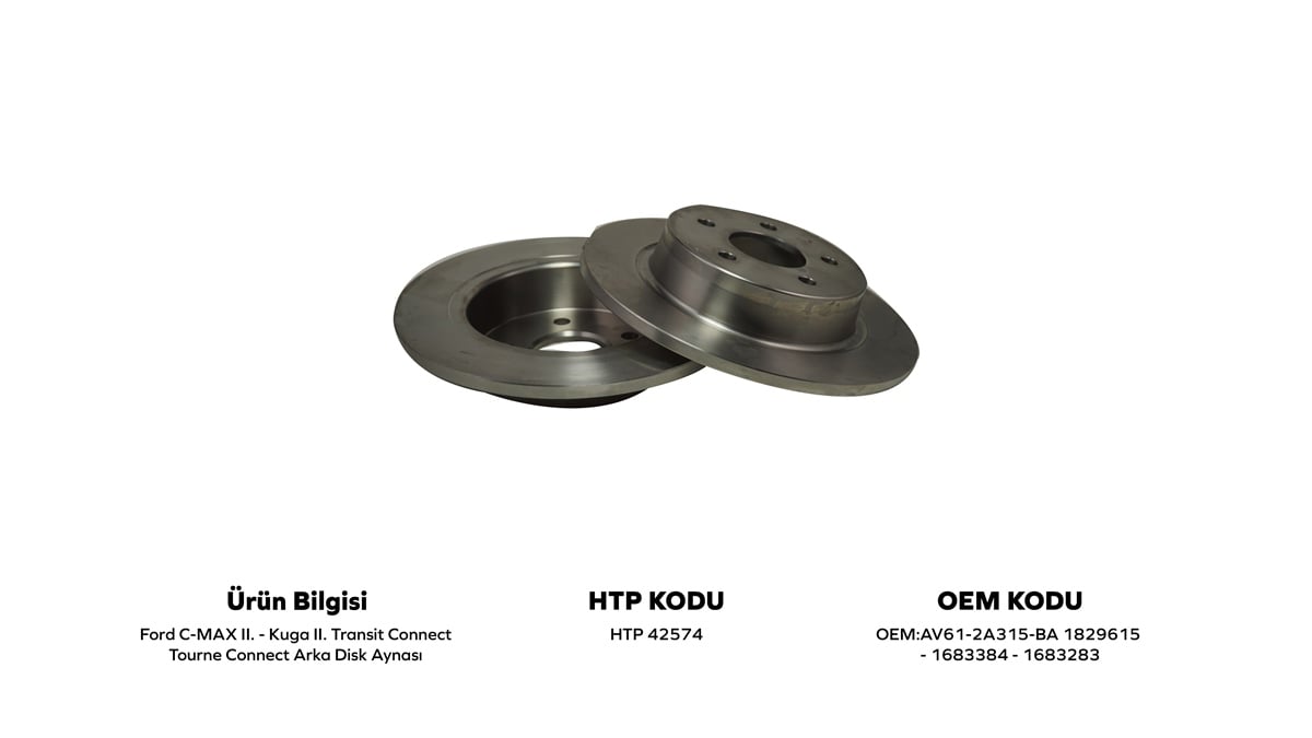 YEDEK PARÇAARKA FREN DİSK AYNASI Q280MM TRANSİT/CONNECT/TOURNEO 2013>HATİPOĞLU*HTP42574