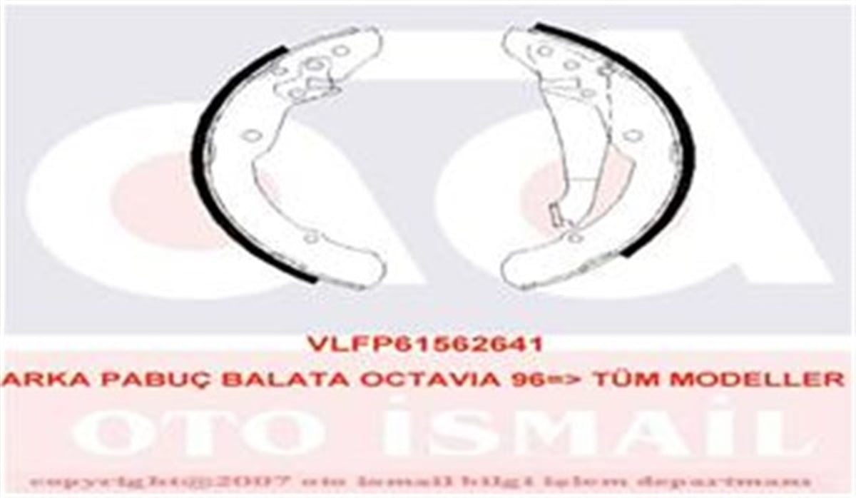 YEDEK PARÇAARKA FREN KAMPANA BALATA OCTAVIA-CADDY 97-02 VALEO 562641VALEOVALEO 562641