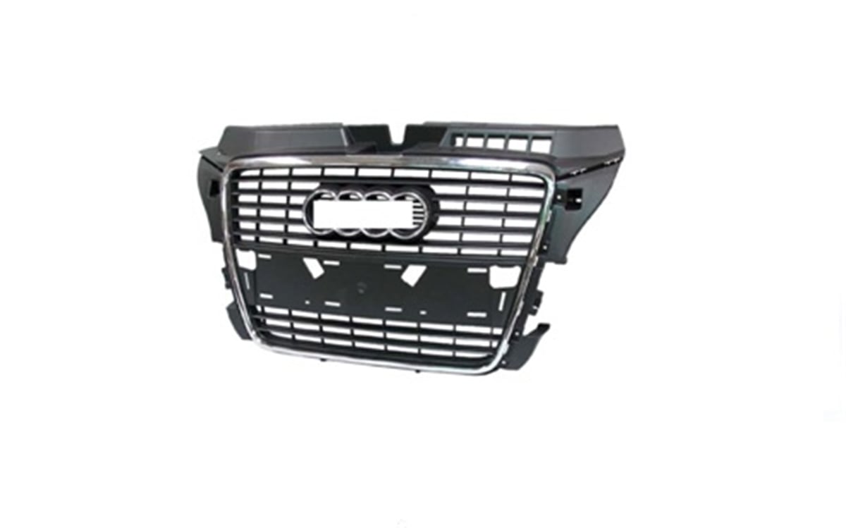 YEDEK PARÇAAUDI A3 ÖN PANJUR KROM ÇERÇEVELİ PLAKA DELİKLİ 09- ORJİNAL REF. NO: 8P0853651P1QP UYUMLU AUD09A3011DEGAAUD09A3011