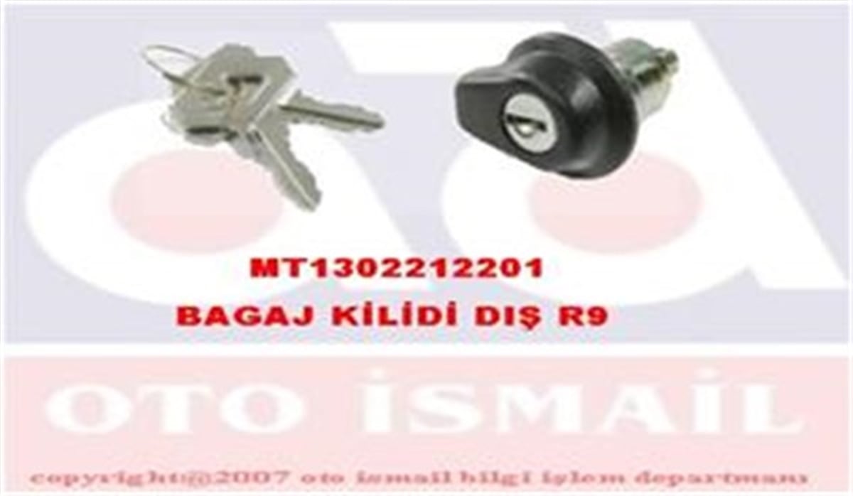 YEDEK PARÇABAGAJ KİLİDİ DIŞ ANAHTARLI R9 MITA 02212201MITAMITA 02212201