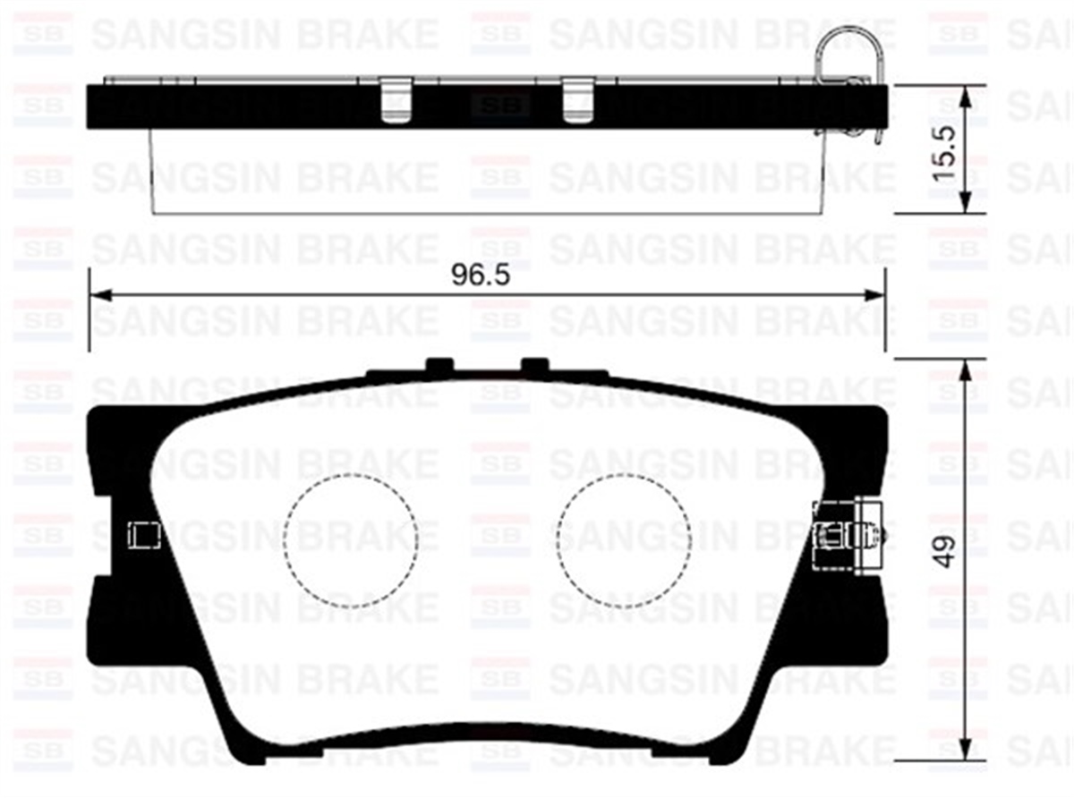 YEDEK PARÇABALATA ARKA DİSK TOYOTA RAV4 2.2 CAMRY 2.4-3.5 06 SANGSIN SP2081SANGSINSANGSIN SP2081