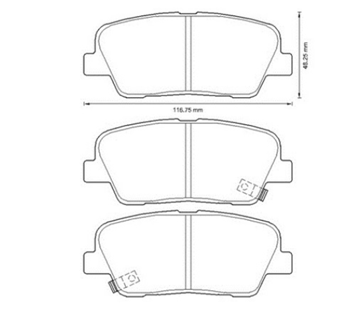 YEDEK PARÇABALATA FREN ARKA-KIA SORENTO 11>12/HYUNDAI SANTAFE 11>12   583022PA70 -MGA-55382MGAMGA-55382