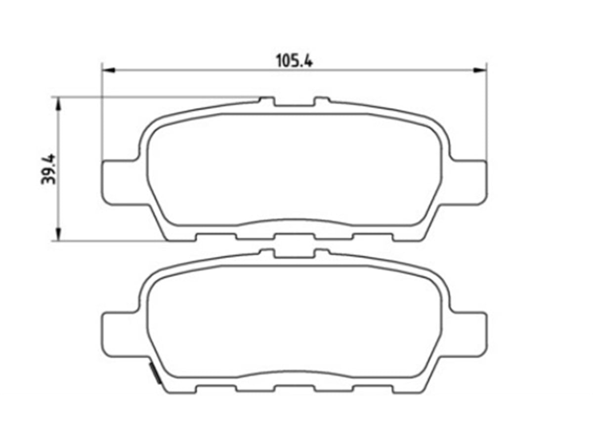 YEDEK PARÇABALATA FREN ARKA-(NISSAN: JUKE 11>13 / SUZUKI: GRAND VITARA 2.0 - 1.9 DDIS 05>15 / INFINITI: EX35 - EX37 08>>)MGAMGA-55468