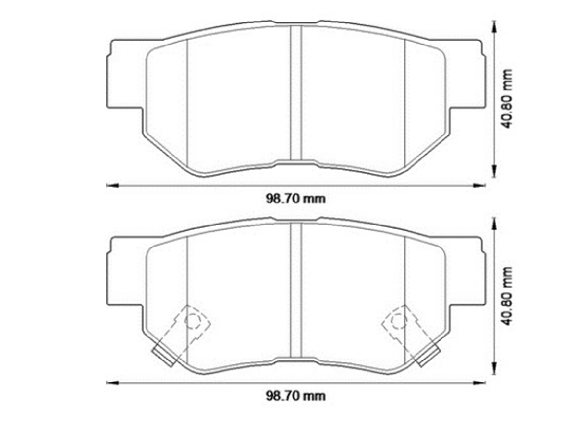 YEDEK PARÇABALATA FREN ARKA-SANTAFE 06> - SONATA 01> / KIA SPORTAGE 04->> /  SSANGYONG KYRON 98> 5830226A00 -MGA-55235MGAMGA-55235
