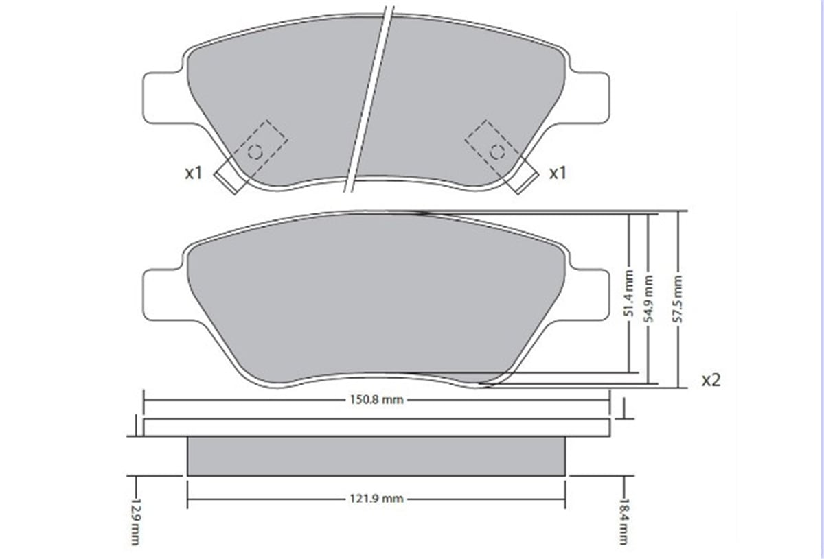 YEDEK PARÇABALATA FREN ON  FIAT EGEA 1.4 1.6 1.3D 1.6D 15- / EGEA HB 1.4 1.6 1.6D 16- 