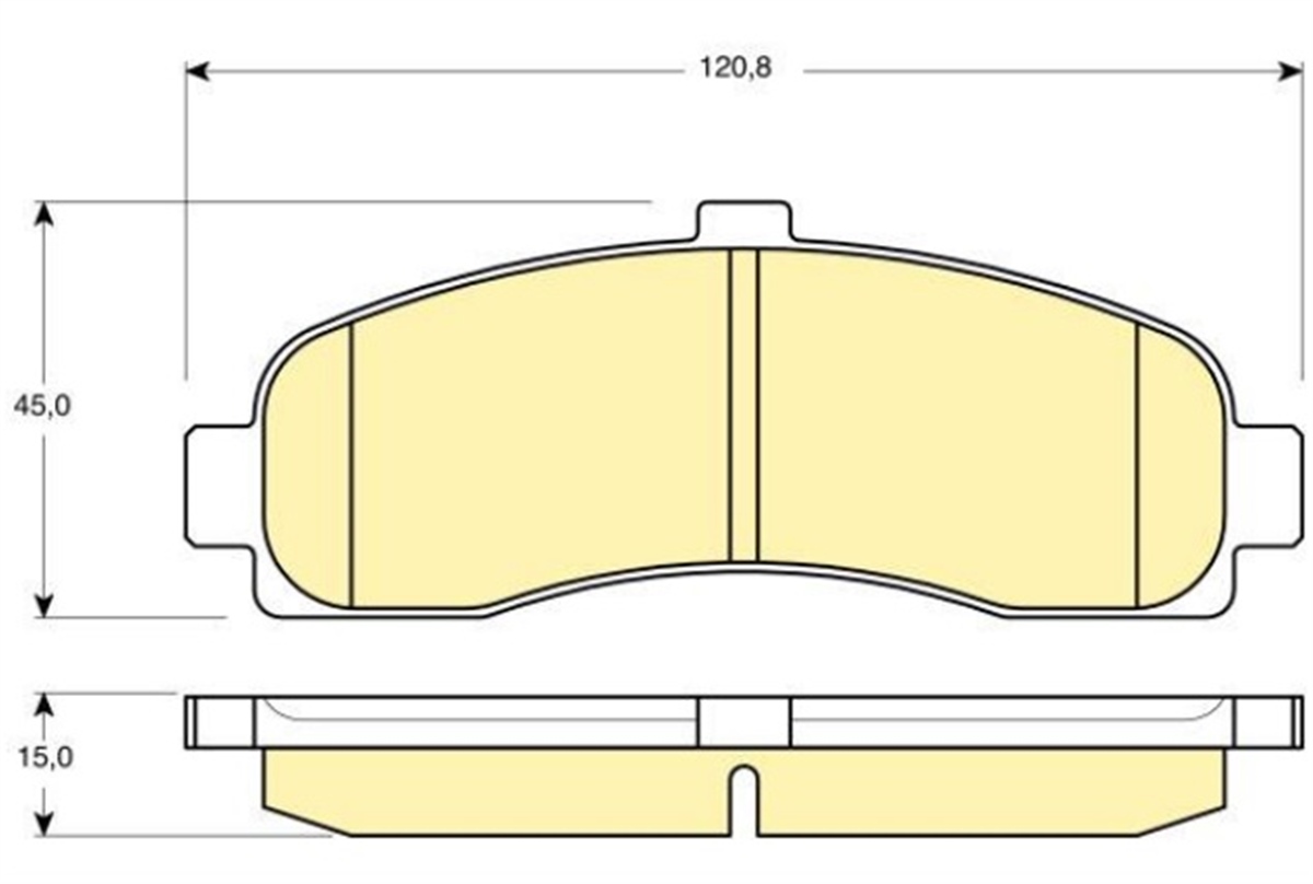 YEDEK PARÇABALATA FREN ON-NISSAN MICRA-K11 92>02  416099B26 -MGA-55399MGAMGA-55399