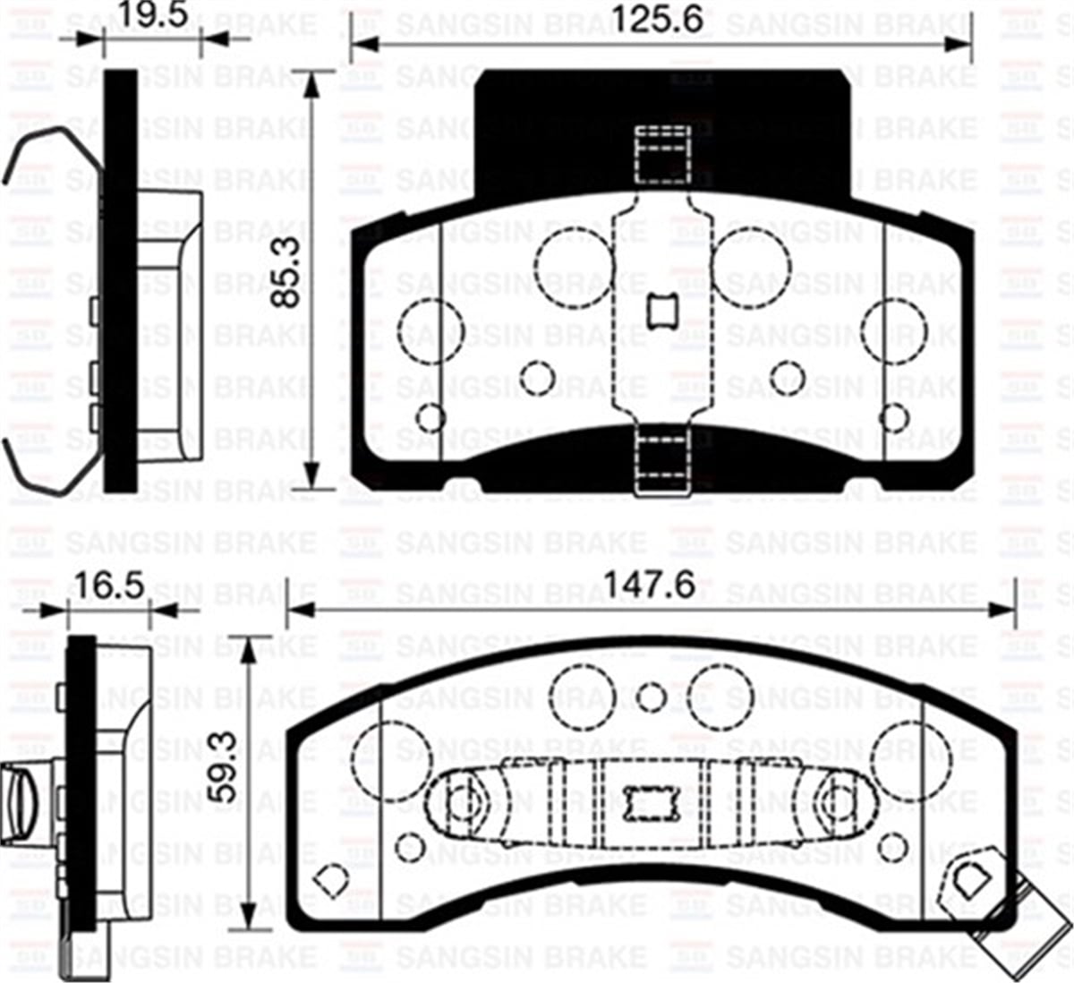 YEDEK PARÇABALATA ÖN DİSK DODGE RAM 2.5 GMC C G K SERİ 90-98 GDB4066 SANGSIN SP1318SANGSINSANGSIN SP1318
