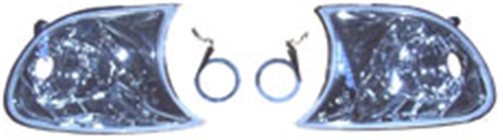 YEDEK PARÇABmw 3 Serı- E46- Coupe- 00/01 Modifiye Ön Sinyal Sağ/Sol Set 2 Parça Beyaz (Far Tarafı Hilal TiMEYDAN2007-1109A