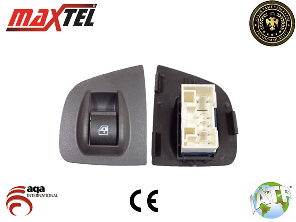 YEDEK PARÇACAM AÇMA DÜĞMESİ ÖN SAĞ 5 PİN TEKLİ KASALI BEYAZ DOBLO 2006>MAXTEL18205034