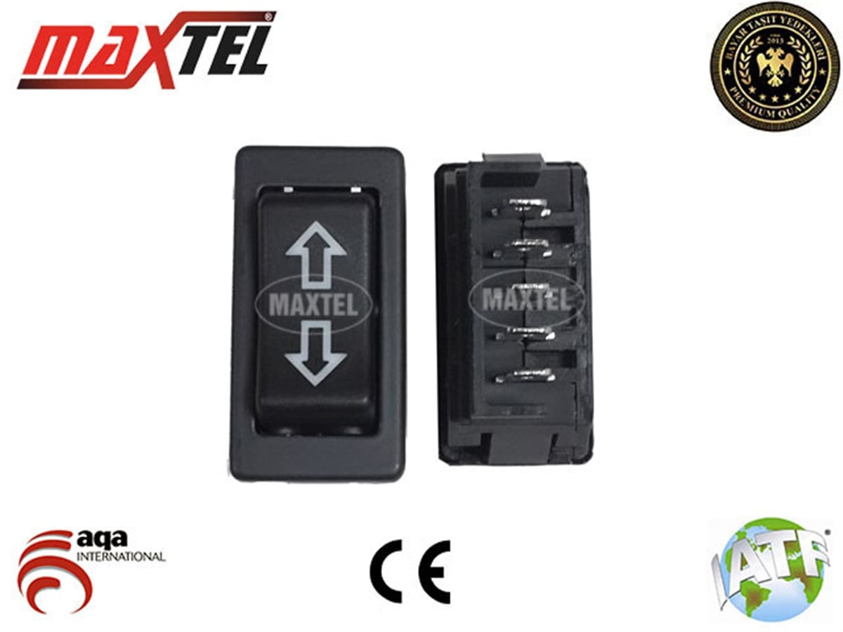 YEDEK PARÇACAM AÇMA DÜĞMESİ UNIVERSAL OKLU 5 PİN TEKLİMAXTEL18201698