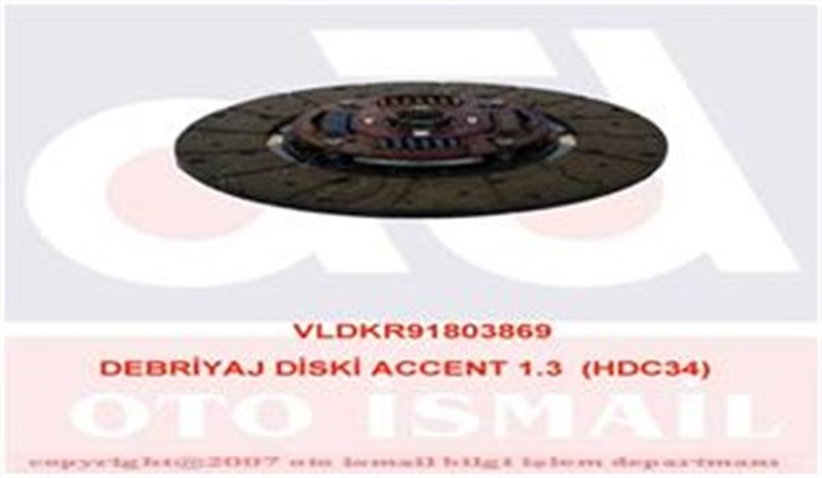 YEDEK PARÇADEBRIYAJ BASKI ACCENT 1.3 HDC34 VALEO 802336VALEOVALEO 802336