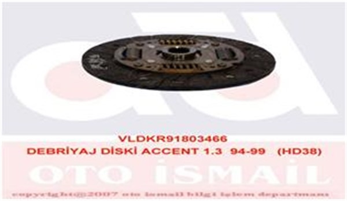 YEDEK PARÇADEBRIYAJ DİSKİ ACCENT 1.3 94-99 HD38 VALEO 803466VALEOVALEO 803466