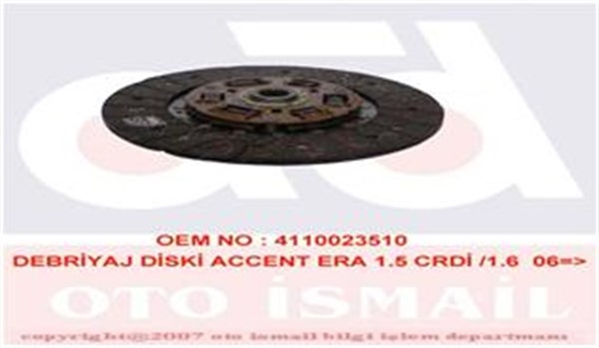 YEDEK PARÇADEBRIYAJ DİSKİ ACCENT ERA 1.5 CRDİ -1.6 06 HD116 VALEO 803928VALEOVALEO 803928