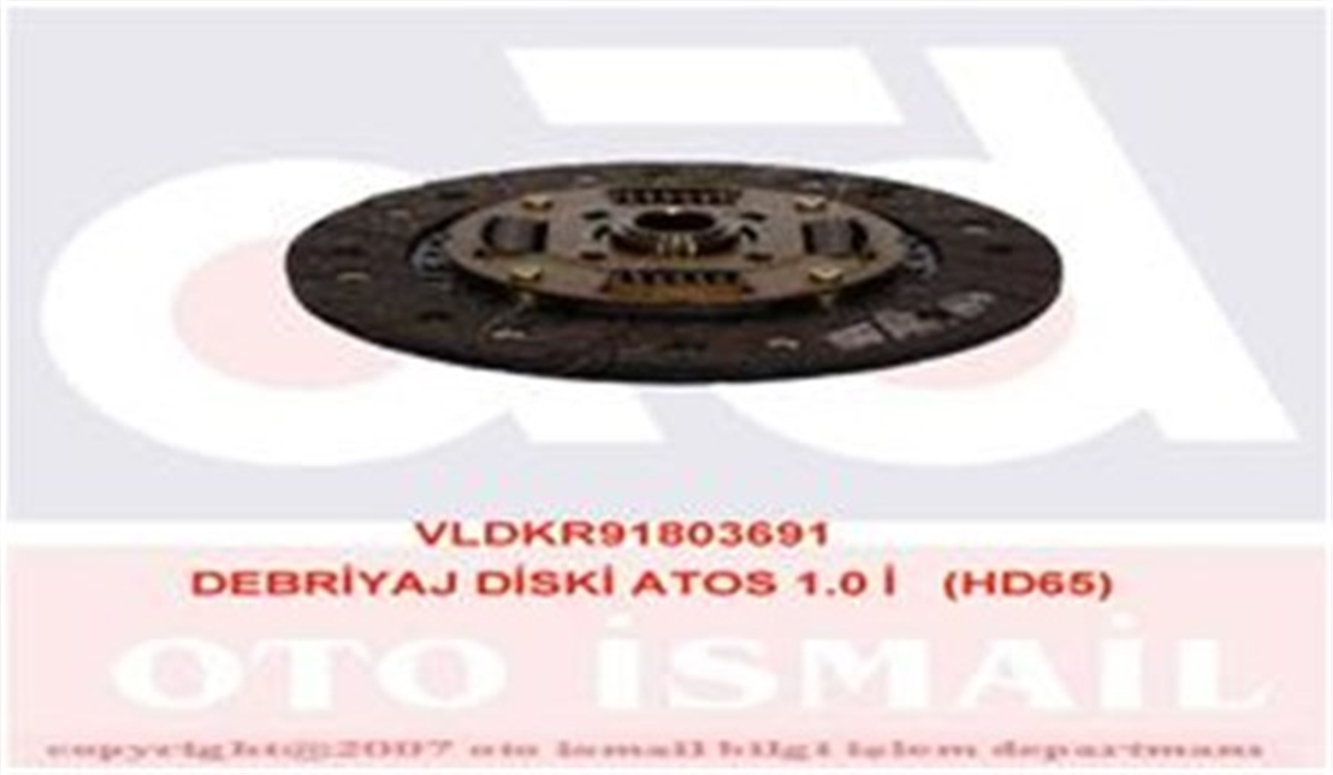 YEDEK PARÇADEBRIYAJ DİSKİ ATOS 1.0 İ HD65 VALEO 803691VALEOVALEO 803691