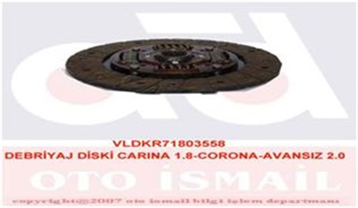 YEDEK PARÇADEBRIYAJ DİSKİ CARINA 1.8-CORONA-AVENSIS 2.0 TY30 VALEO 803558VALEOVALEO 803558