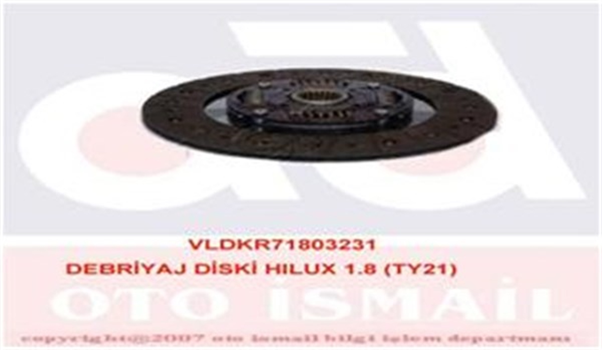 YEDEK PARÇADEBRIYAJ DİSKİ HILUX 1.8 TY21 VALEO 803231VALEOVALEO 803231