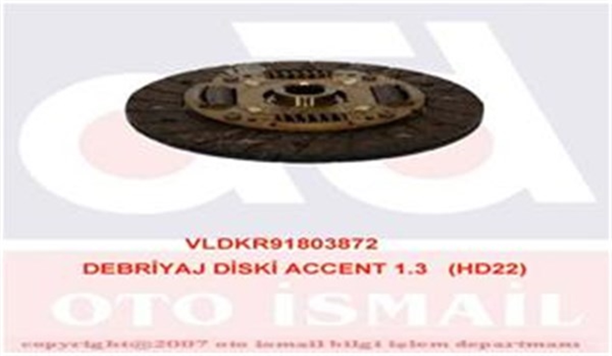 YEDEK PARÇADEBRIYAJ DİSKİ HYUNDAI ACCENT 1.3İ 12V 10-1999 VALEO 803872VALEOVALEO 803872
