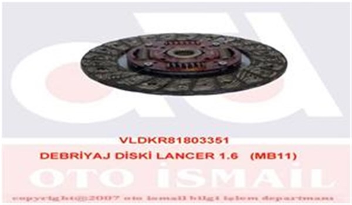 YEDEK PARÇADEBRIYAJ DİSKİ LANCER 1.6 MB11 VALEO 803351VALEOVALEO 803351