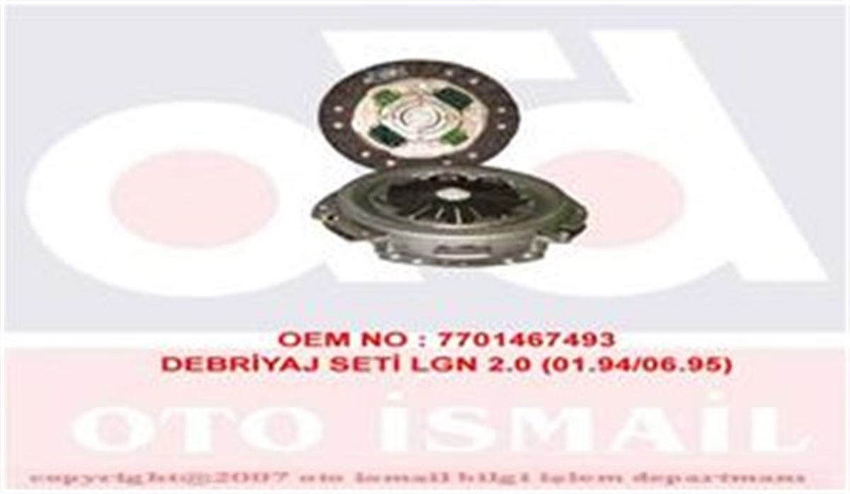 YEDEK PARÇADEBRIYAJ SETİ LGN 2.0 01-94-06-95 F7R.7.00-MEK-JC5 VALEO 801577VALEOVALEO 801577