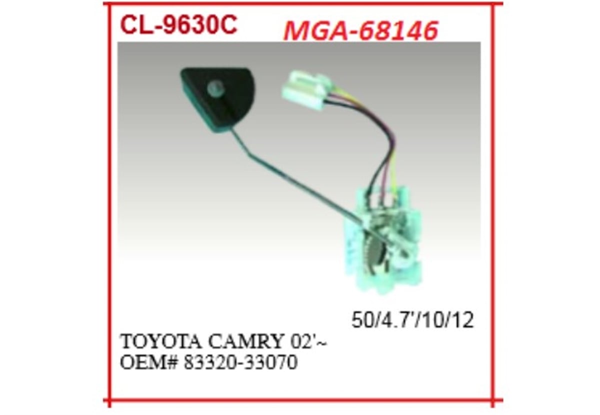 YEDEK PARÇADEPO ŞAMANDIRASI-TOYOTA CAMRY 01>06   8332033070 -MGA-68146MGAMGA-68146