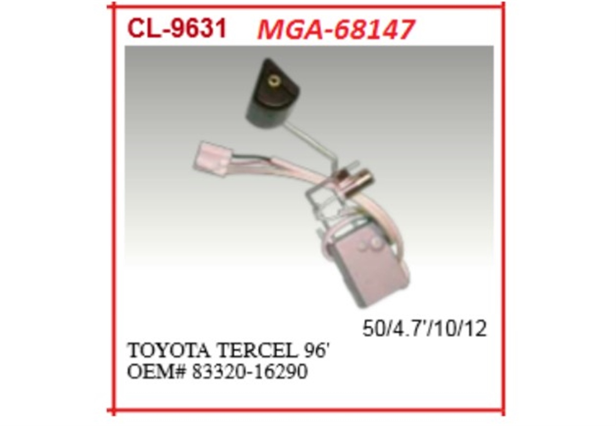YEDEK PARÇADEPO ŞAMANDIRASI-TOYOTA STARLET 96>00   8332016290 -MGA-68147MGAMGA-68147