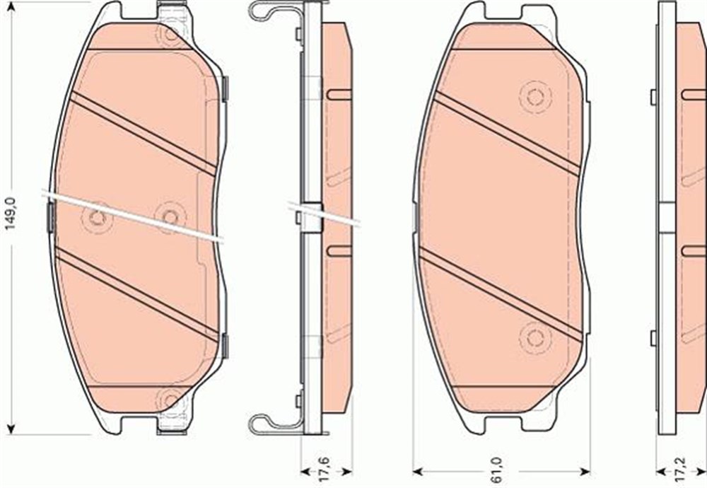 YEDEK PARÇADisk Balata Ön HYUNDAI: TERRACAN - TRW MARKA PARÇA KODU TRW GDB3465TRWTRW GDB3465