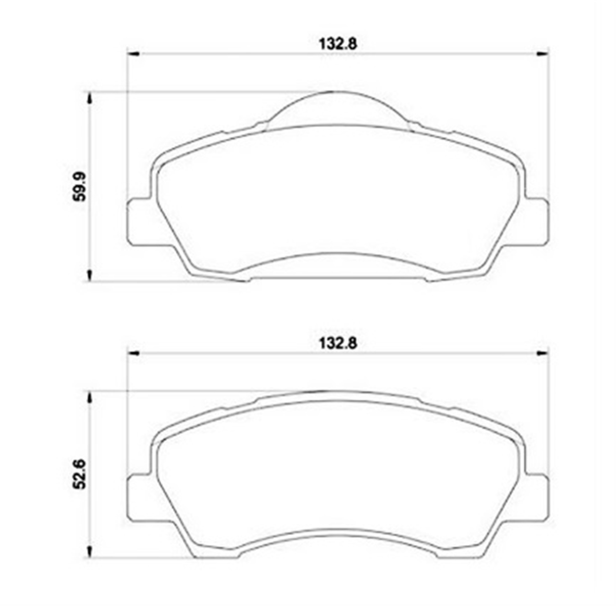 YEDEK PARÇADISK BALATA ON  PEUGEOT 301 - 1.2 VTI 72 12- 1.6 VTI 115 12- 308 II  - 308 SW / CITROEN  -C-ELYSEE 1.2 VTI 1.6 VTI -  C4 CACTUS 1.2VTI 1.6 HDI 1608691380 -MGA-55551MGAMGA-55551