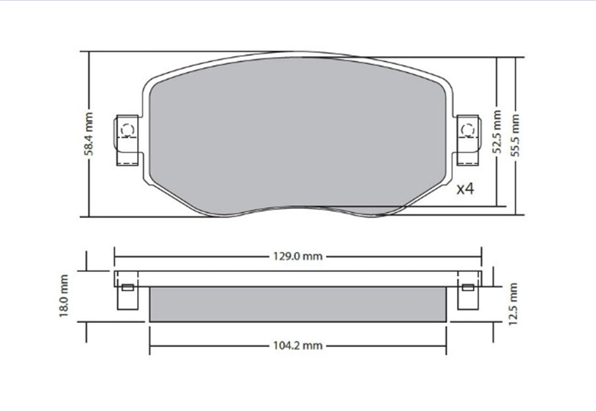 YEDEK PARÇADISK BALATA ON -  RENAULT  MEGANE IV 1.2 TCE - 1.6 TCE - 1.5DCI - 1.6 DCI  410603407R -MGA-55660MGAMGA-55660