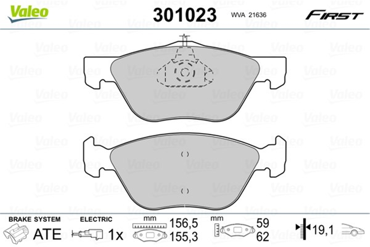 YEDEK PARÇADİSK FREN BALATASI FIRST ÖN ALFA ROMEO 145 9-1994 6-2001 - ALFA ROMEO 146 12-1994 6-2001 - A VALEO 301023VALEOVALEO 301023