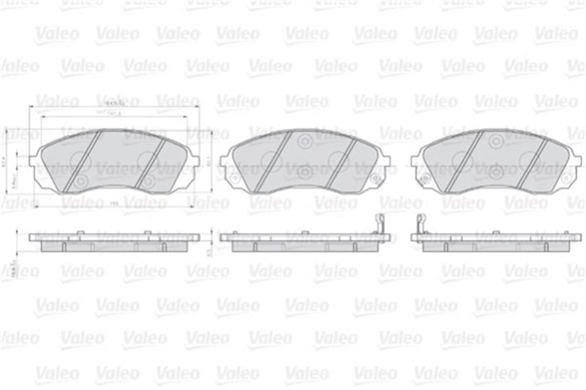 YEDEK PARÇADİSK FREN BALATASI LCV ÖN HYUNDAI H1 03-08 VALEO 872597VALEOVALEO 872597