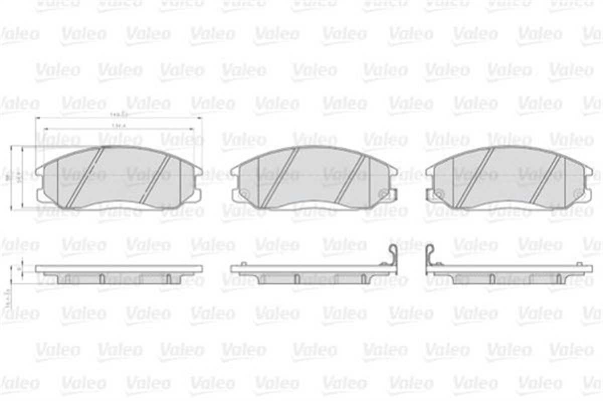 YEDEK PARÇADİSK FREN BALATASI LCV ÖN HYUNDAI H1 03-08 VALEO 873569VALEOVALEO 873569