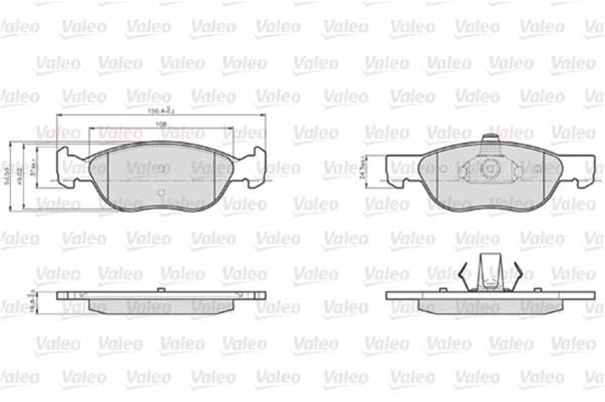 YEDEK PARÇADİSK FREN BALATASI LCV ÖN MB SPRİNTER 95-06. VITO VALEO 872576VALEOVALEO 872576