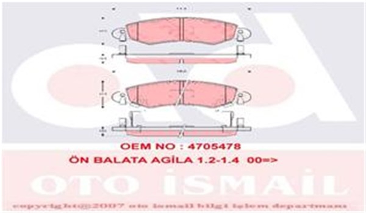 YEDEK PARÇADİSK FREN BALATASI ÖN AGILA A 2000-2007 TRW GDB1420TRWTRW GDB1420
